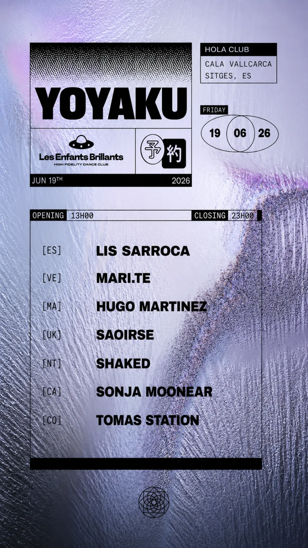 Yoyaku OFF BCN Beach Party — Hola Club Sitges, June 19 2026