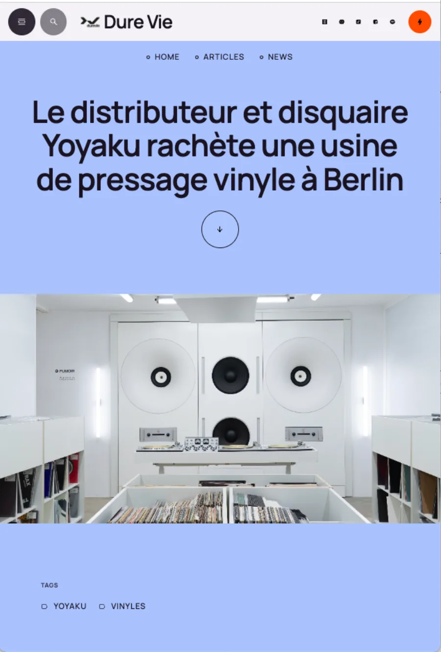 Dure Vie — Le distributeur et disquaire Yoyaku rachete une usine de pressage a Berlin
